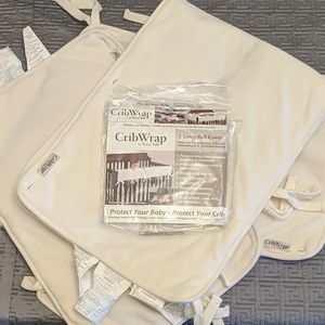 Crib wrap rail covers, set of 3